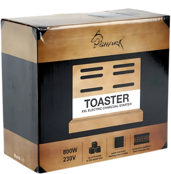 SHARK - Kohleanzünder Toaster XXL 800W